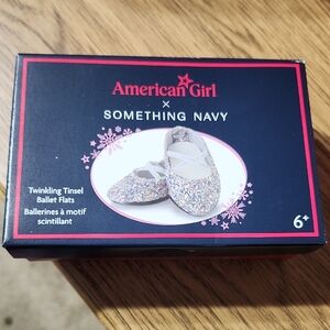 American Girl 18" Doll Twinkling Tinsel Ballet Flats shoes Something Navy NEW